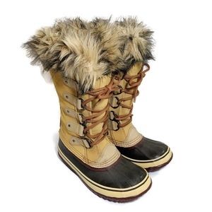 Sorel Joan of Arctic Winter Furry Tall Waterproof Leather & Suede Boots